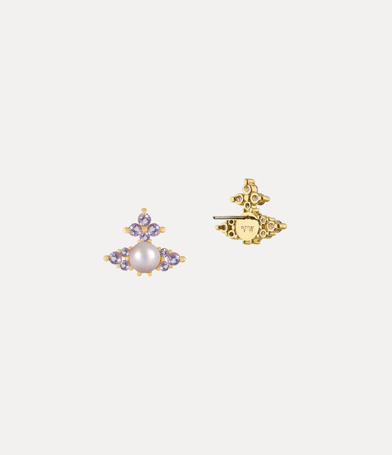 
                      
                        Vivienne Westwood Gold Tone and Light Purple Feodora Earrings
                      
                    