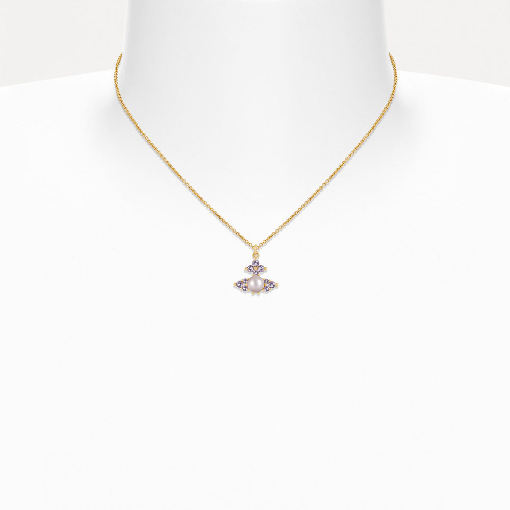 
                      
                        Vivienne Westwood Yellow Gold Tone and Purple Feodora Necklace
                      
                    