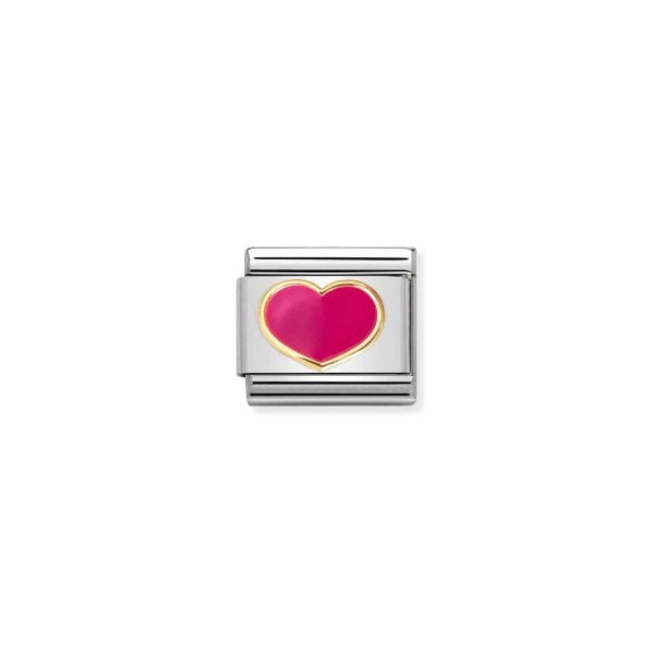 Nomination Classic Link Fuchsia Heart