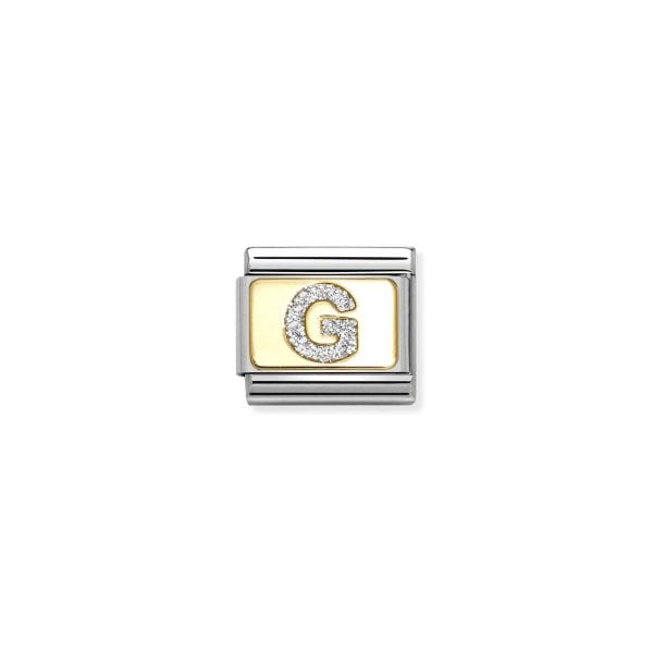 Nomination Classic Link Glitter Letter G