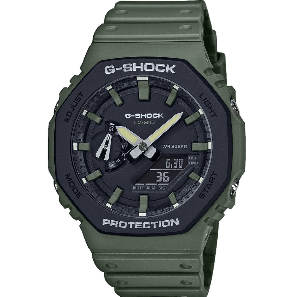 Casio G-Shock Green Layered Bazel Watch