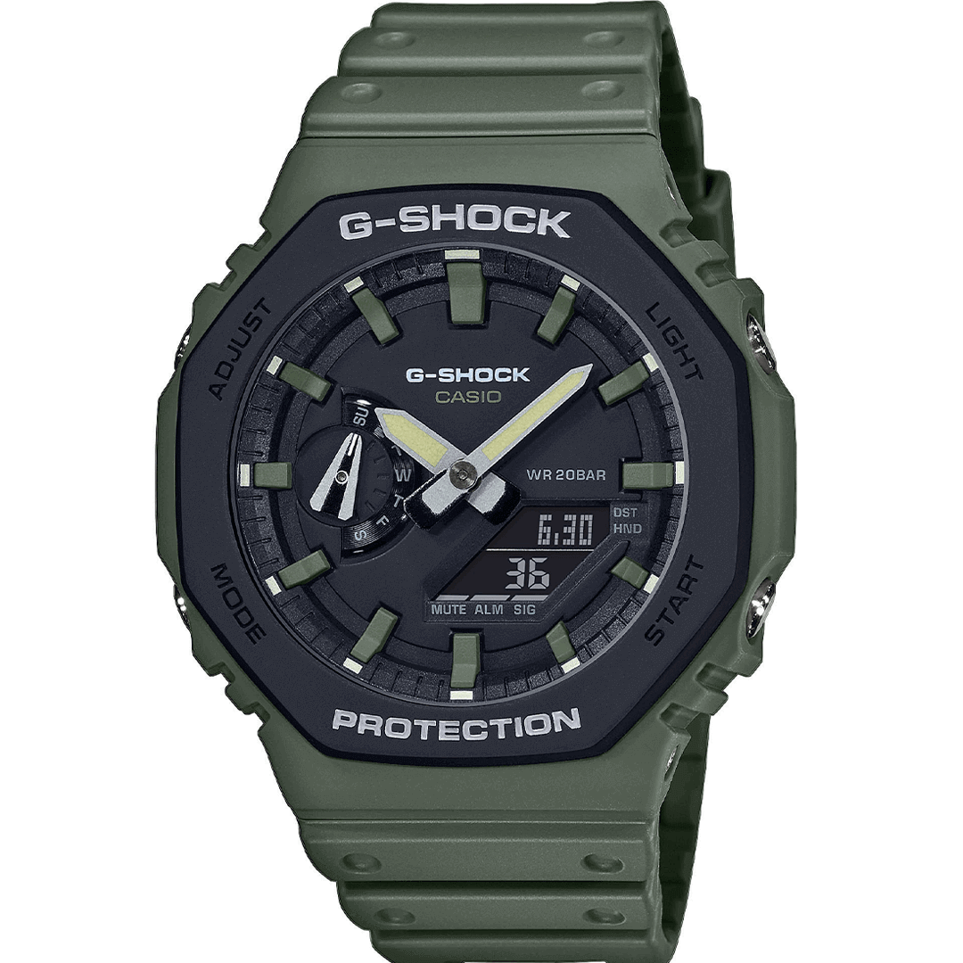 Casio G-Shock Green Layered Bazel Watch