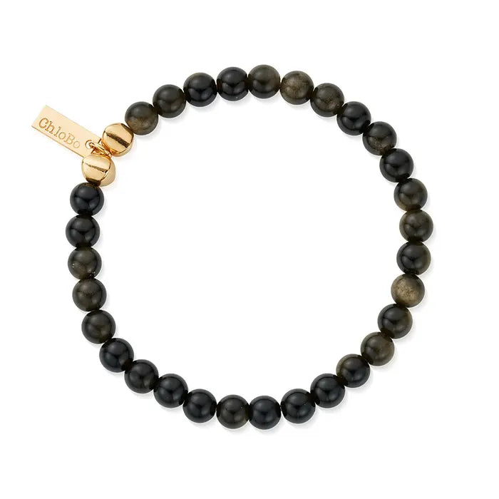 ChloBo Men's Golden Obsidian Bracelet