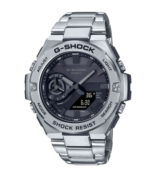 Load image into Gallery viewer, Casio G-Shock Slim G-STEEL GST-B500 Series Silver Stainless Steel Watch
