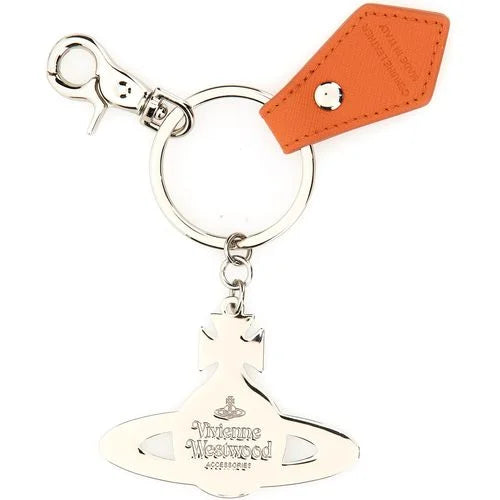 
                      
                        Vivienne Westwood Orange Saffiano Hammered Orb Keyring
                      
                    