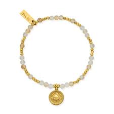 ChloBo Sun Catcher Citrine Bracelet Gold Tone