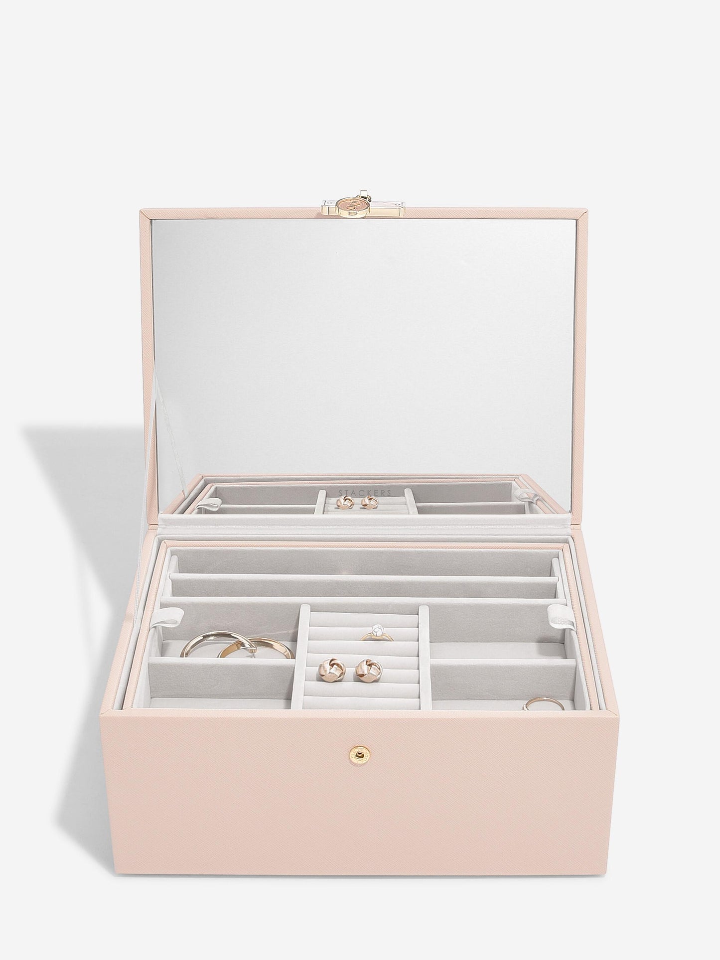 Stackers Luxury Classic Jewellery Box - Blush & Gold