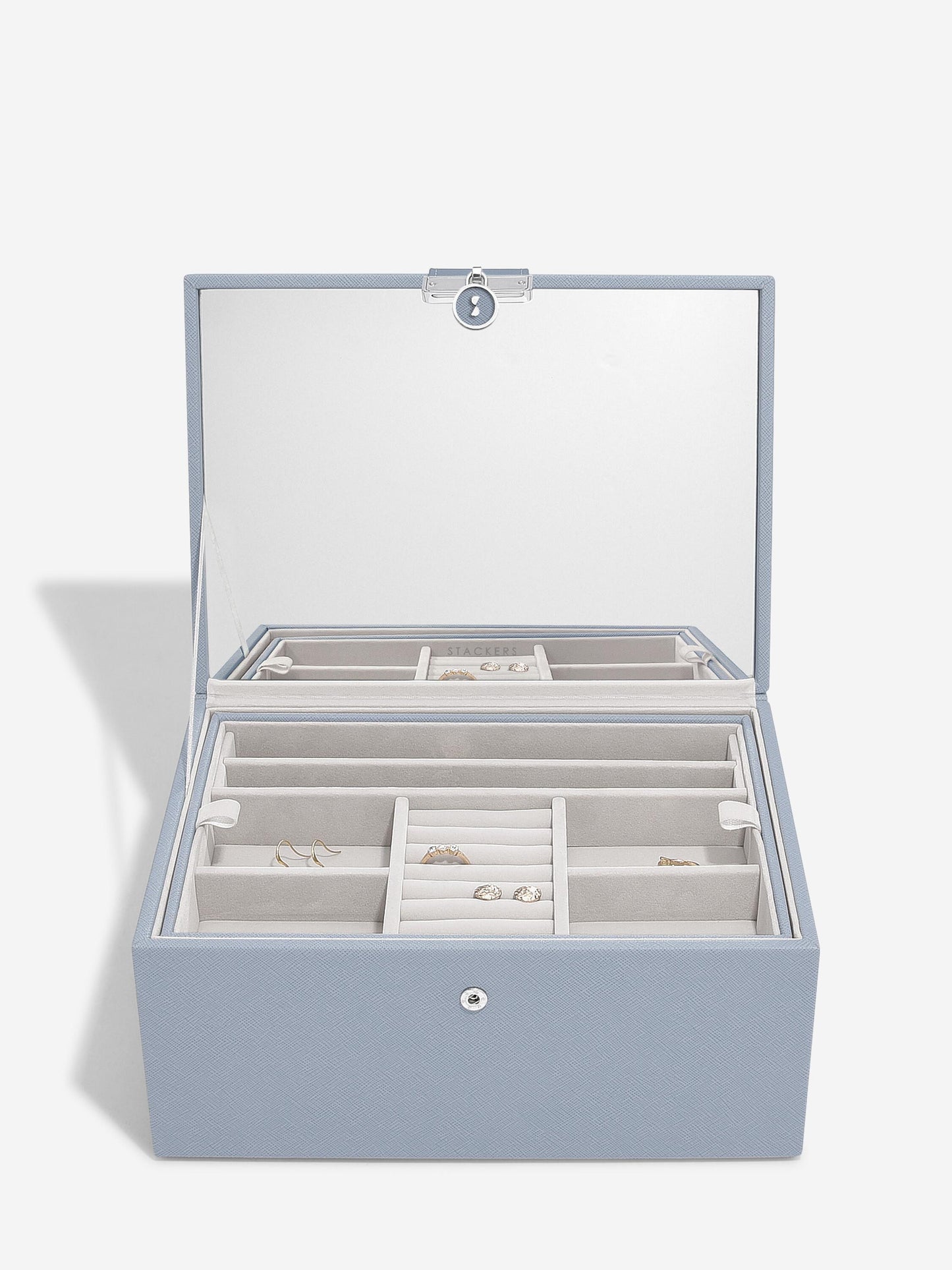 Stackers Luxury Classic Jewellery Box - Dusky Blue