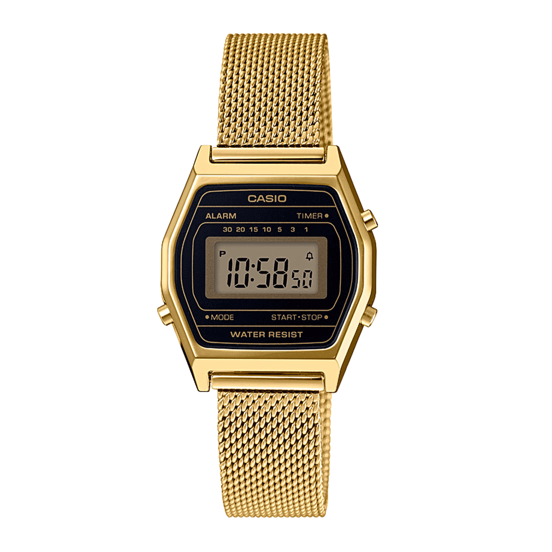 Casio Vintage Gold Mesh Digital Watch LA690WEMY-1EF