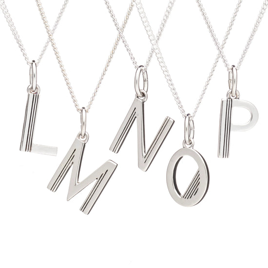 Rachel Jackson Sterling Silver Silver Initial Necklace: Letter N