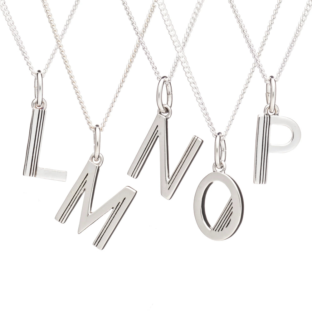 Rachel Jackson Sterling Silver Silver Initial Necklace: Letter L