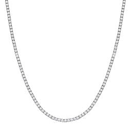 Coe and Co Sterling Silver  4mm CZs 18" Tennis Collarette