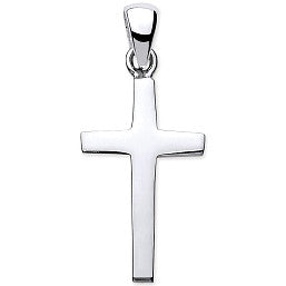 Coe and Co Sterling Silver Plain Solid Cross and Chain