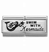 Nomination Double 'Swim with Mermaids' Link Charm