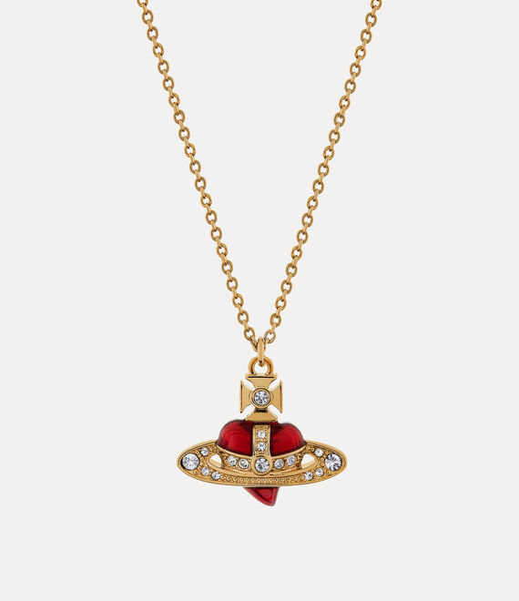 Vivienne Westwood Gold Tone New Diamante Heart Pendant