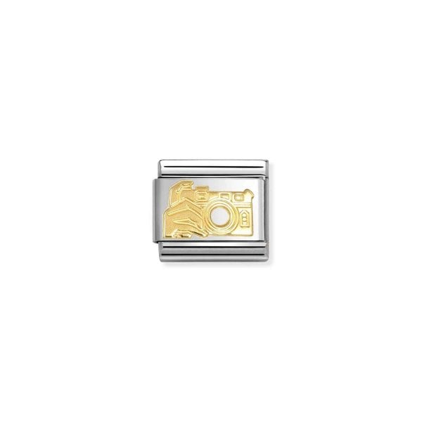Nomination Classic Link 18k Camera with hand charm