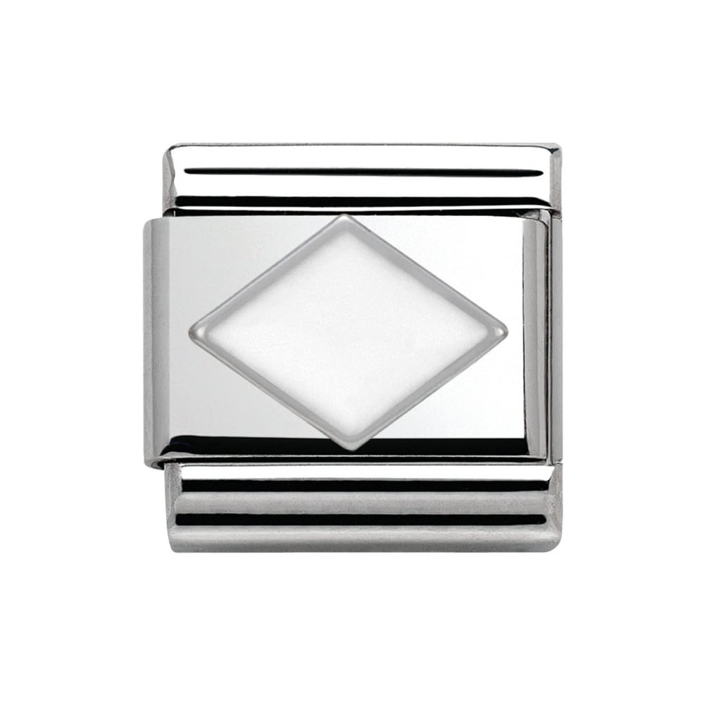 Nomination Classic White Rhombus Charm Link