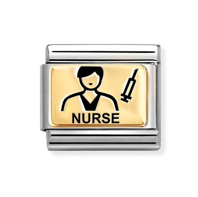 Nomination Classic Gold Male Nurse Charm