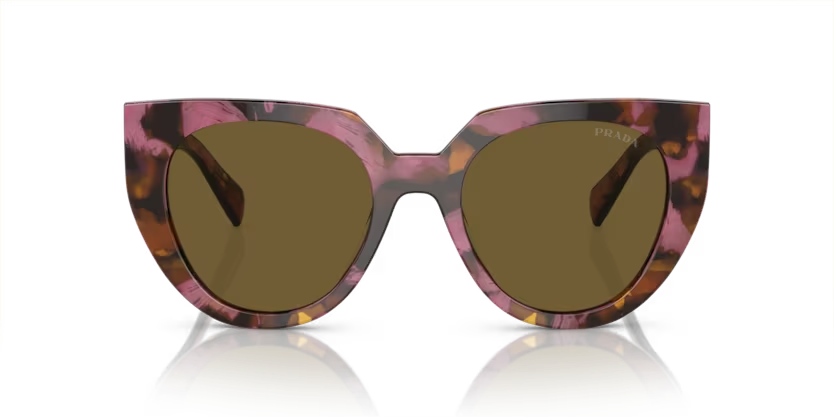 Prada Tortoise Cognac Begonia Dark Brown Sunglasses