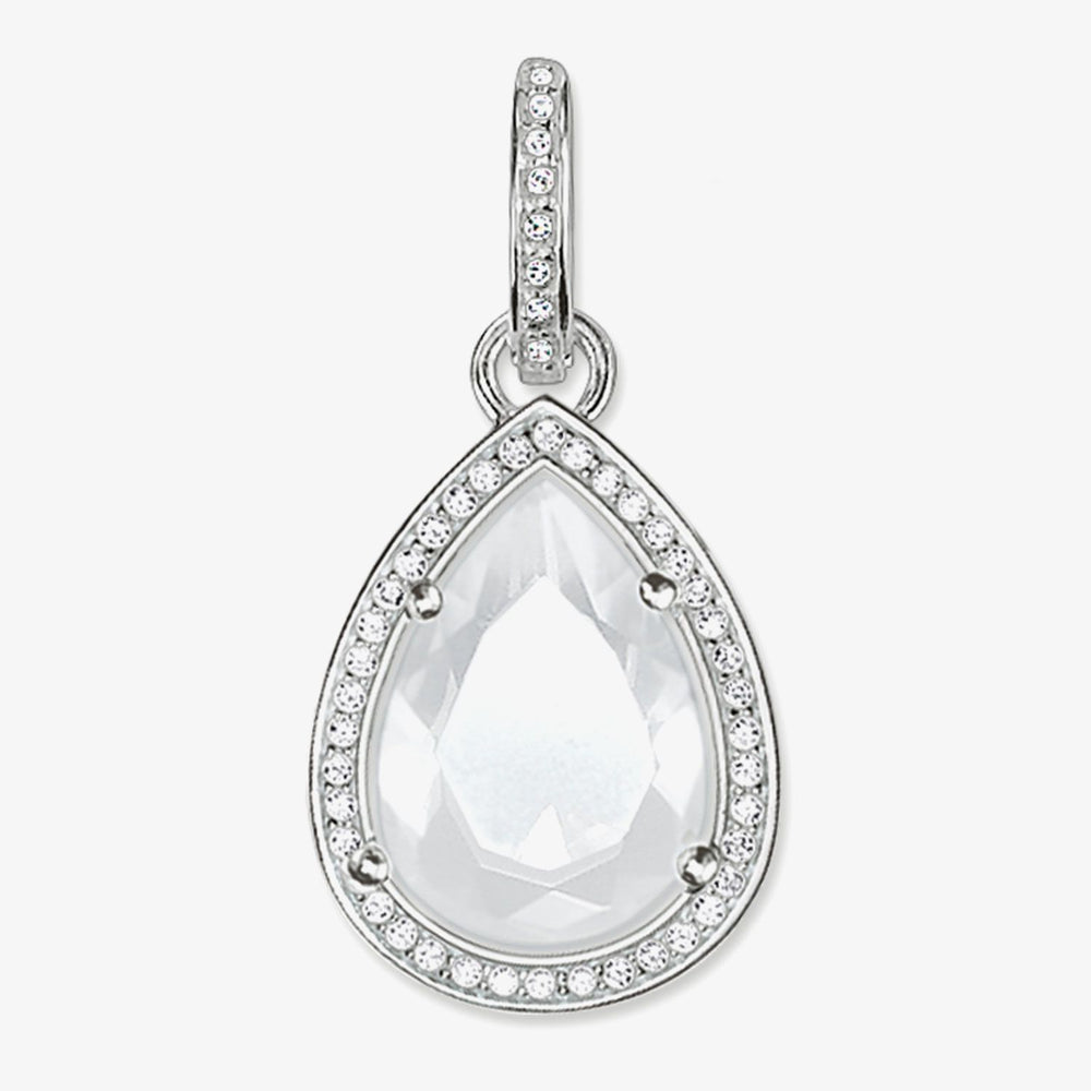 Thomas Sabo Milky Quartz Zirconia Pendant Charm