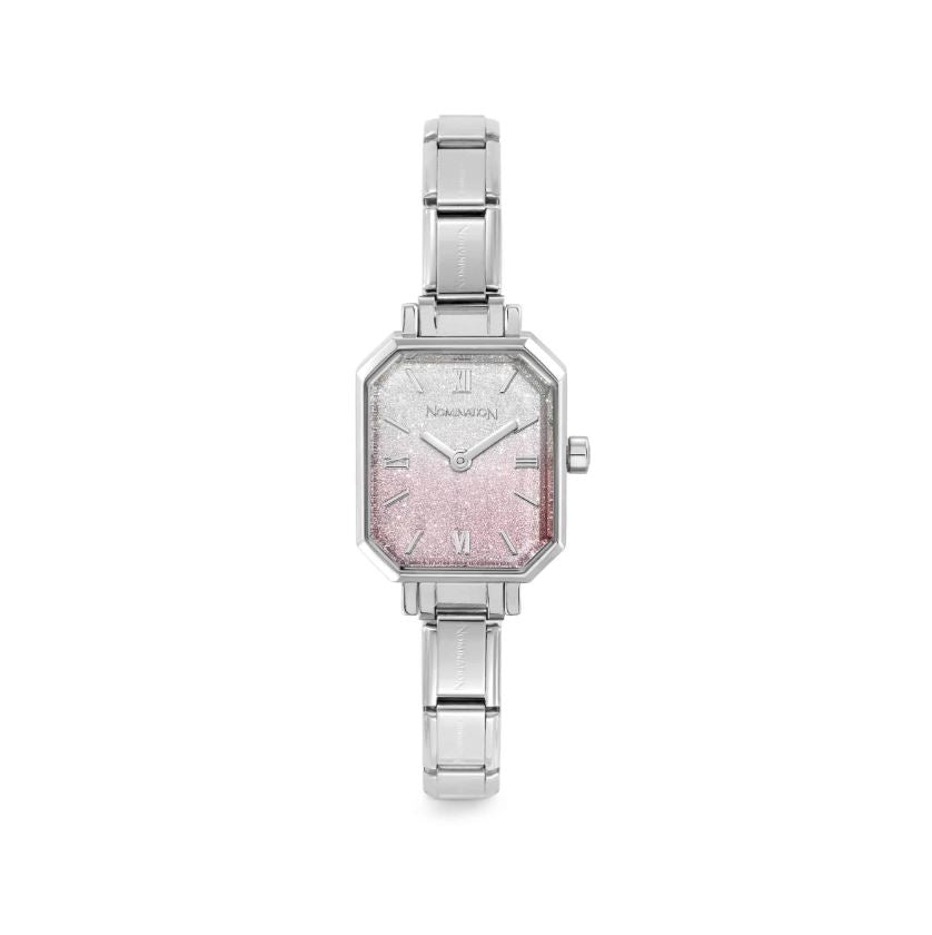Nomination Paris Watch Colour Fade Glitter Pink-Silver Dial