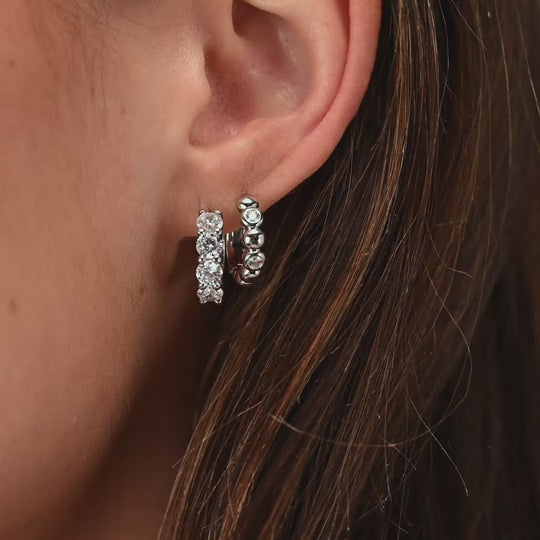 Ti Sento Tennis Hoop Earrings