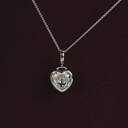 Ti Sento Heart Crystal Necklace