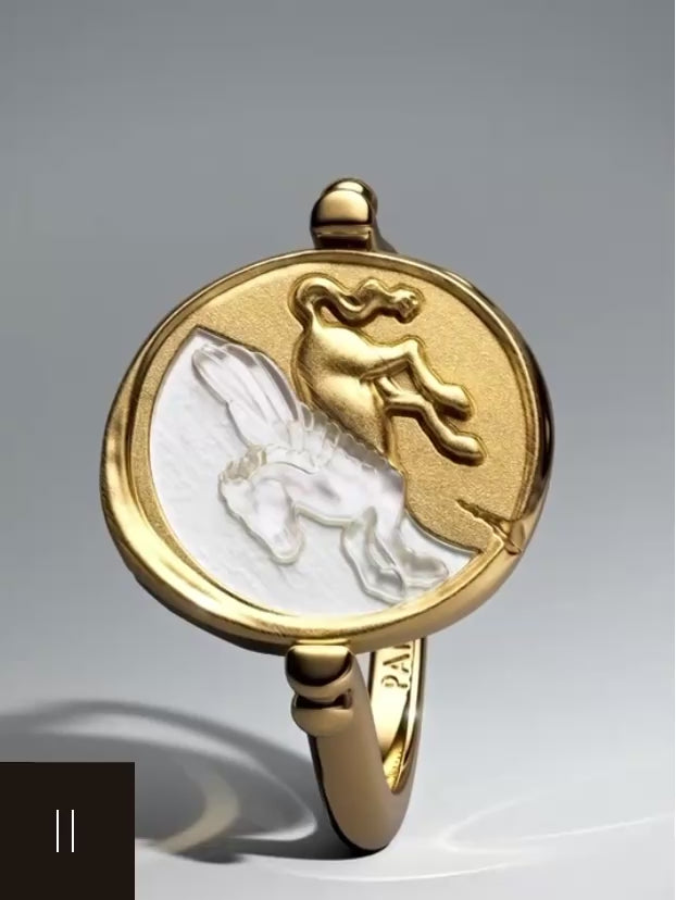 Pandora Sun & Moon Reversible Medallion Ring