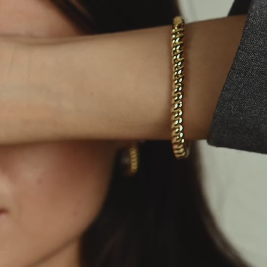 Ti Sento Vintage Ribbed Bangle