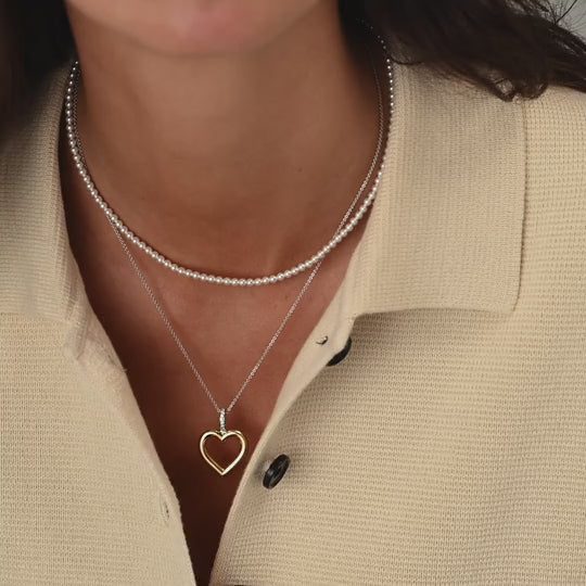 Ti Sento Gold Heart Necklace Pendant