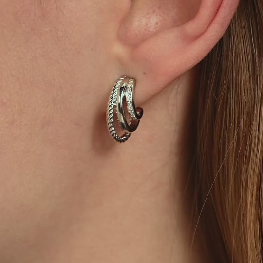 Ti Sento Zirconia Structure Earrings