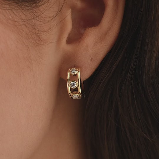 Ti Sento Open Circle CZ Hoops