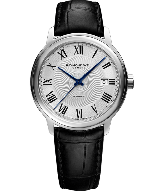 RAYMOND WEIL Maestro Men’s Automatic Silver Dial Black Leather Watch