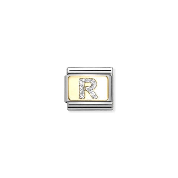Nomination Classic Link Glitter Letter R