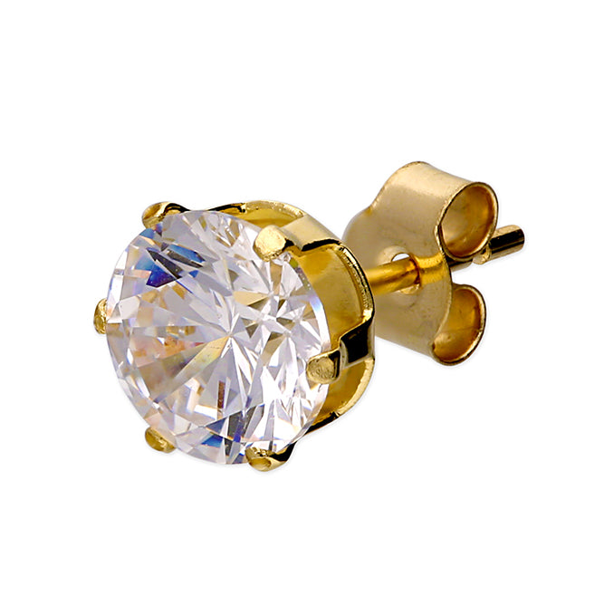 
                      
                        Men's 9ct Gold Single 5mm CZ Stud Earring
                      
                    