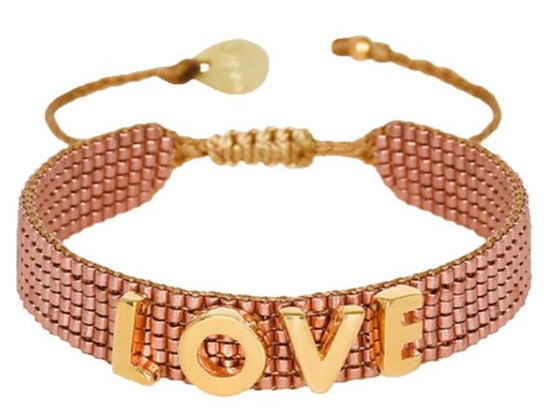 Mishky Bronze Love Letters Bracelet