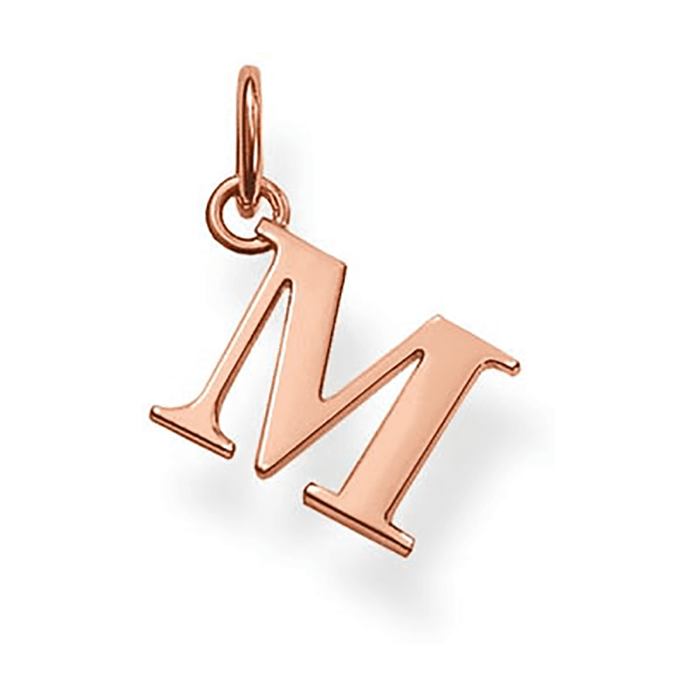 Thomas Sabo Rose Gold Plated Letter M Pendant Charm