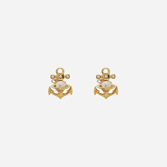 Vivienne Westwood Marialena Earrings Gold and Pearl