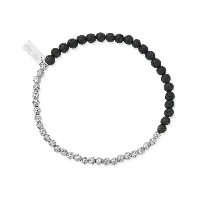 ChloBo Men's Black Lava Principal Bracelet