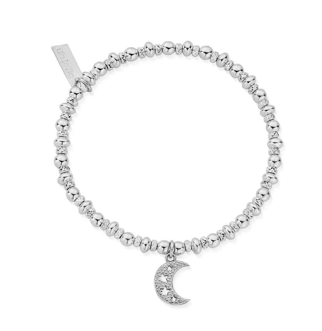 Chlobo Didi Sparkle Starry Moon Bracelet Silver