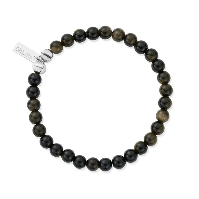 ChloBo Men's Golden Obsidian Bracelet