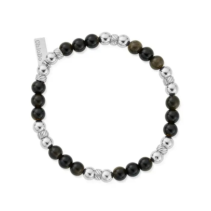 
                      
                        ChloBo Men's Golden Obsidian Triple Ball Bracelet
                      
                    