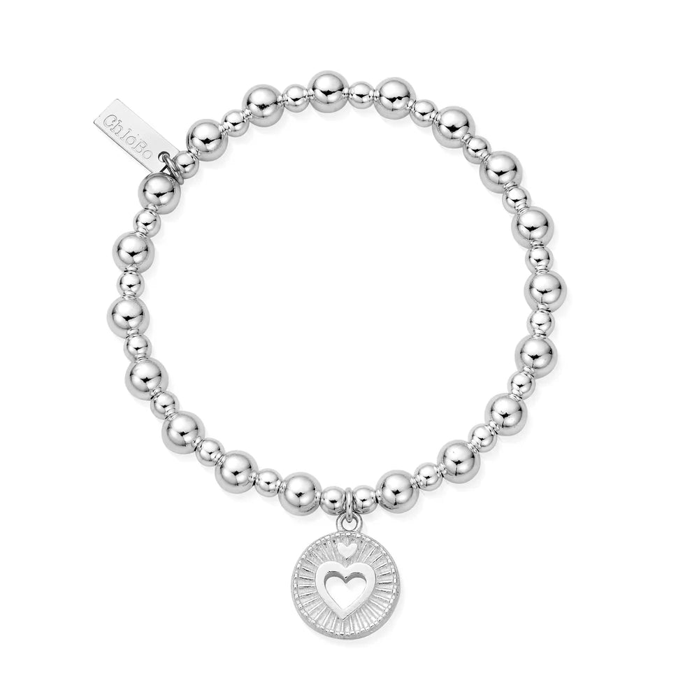 ChloBo Mini Small Ball Guiding Heart Bracelet