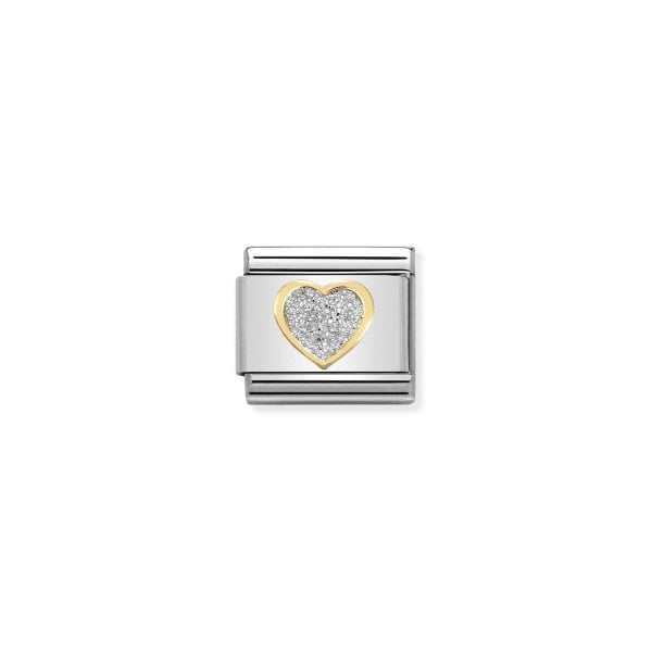 Nomination Classic Link Heart with Glitter