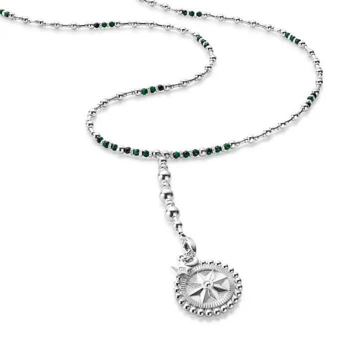 
                      
                        Chlobo The Free Spirit Malachite Lariat Necklace Silver
                      
                    