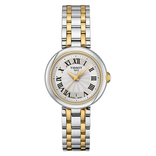 TISSOT Bellissima 26mm Quartz Silver Dial Steel & Yellow Gold Bracelet Watch T1260102201300