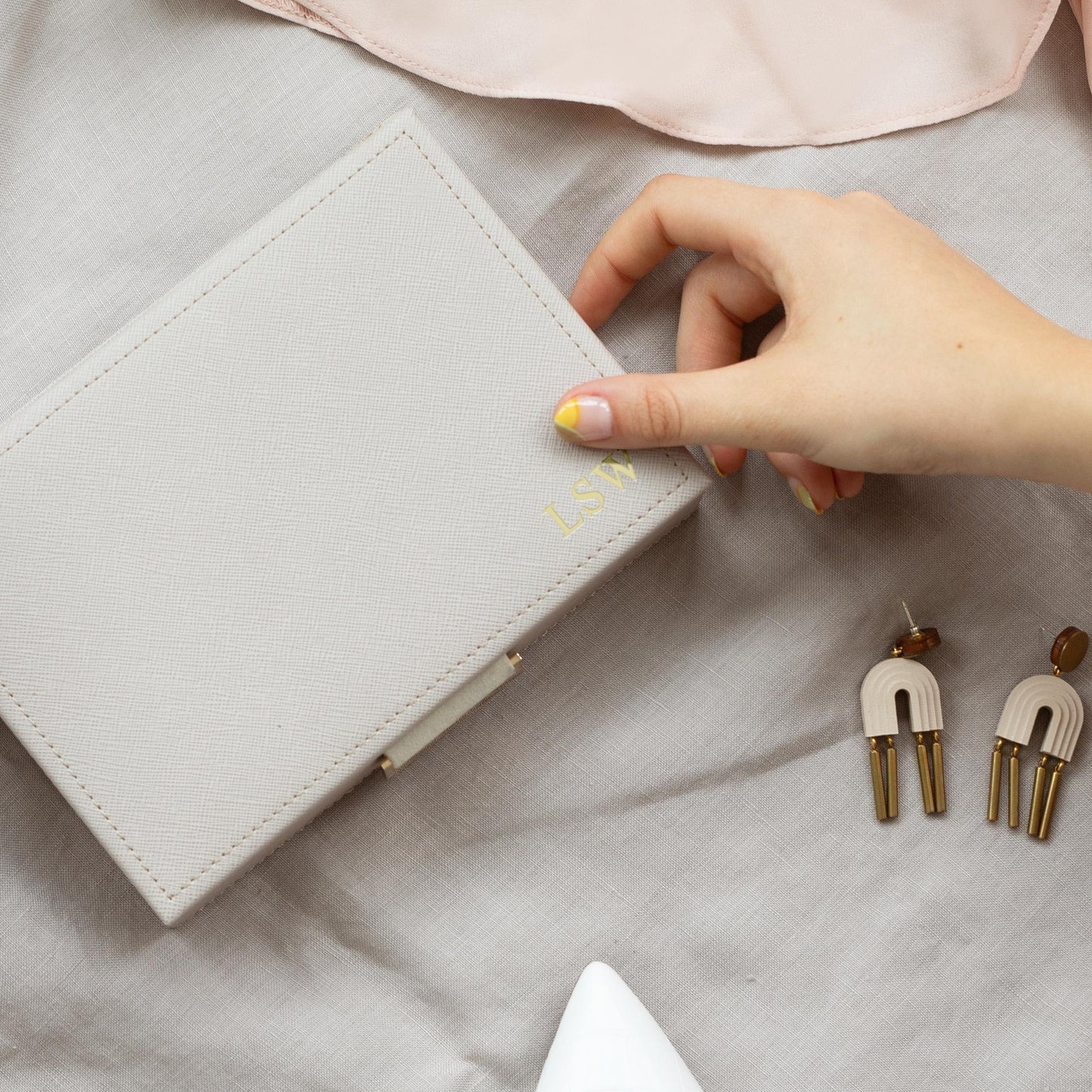 Taupe Jewellery box - size small perfect for gifts wedding gifts 