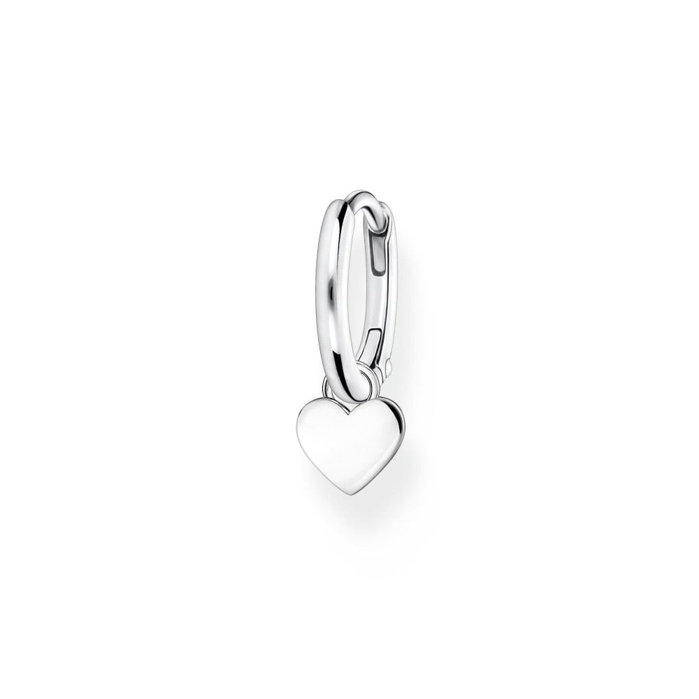 Thomas Sabo Sterling Silver Heart Single Hoop Earring