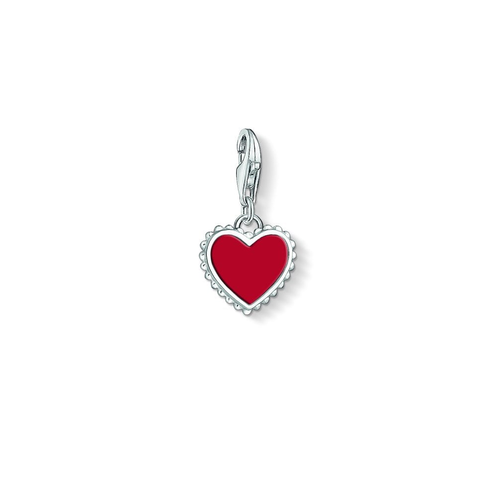 Thomas Sabo Frilled Red Heart Pendant Charm