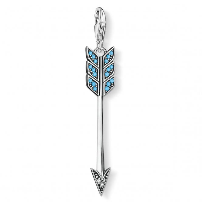 Thomas Sabo Sterling Silver Turquoise Arrow Pendant Charm